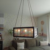 Art deco stained glass pendant from the 30s/40s