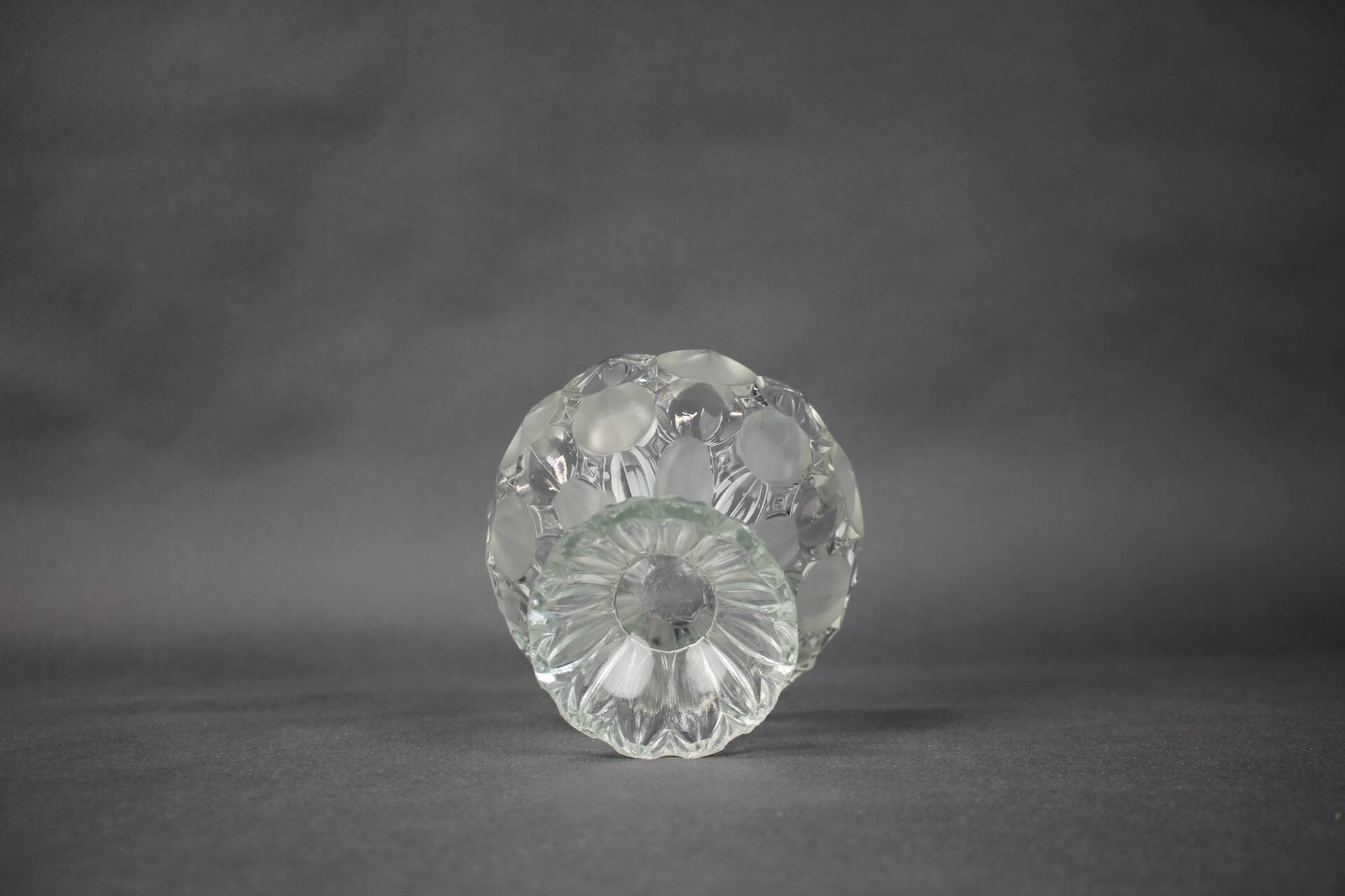 Large Tulip Collection Pressed Glass Bowl, Czechoslovakia, 1957s