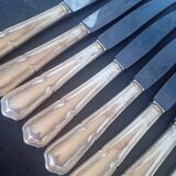 12 knives + silver metal punch from the 1950s