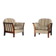 Fauteuils vintage | fauteuils | années 60 | suède