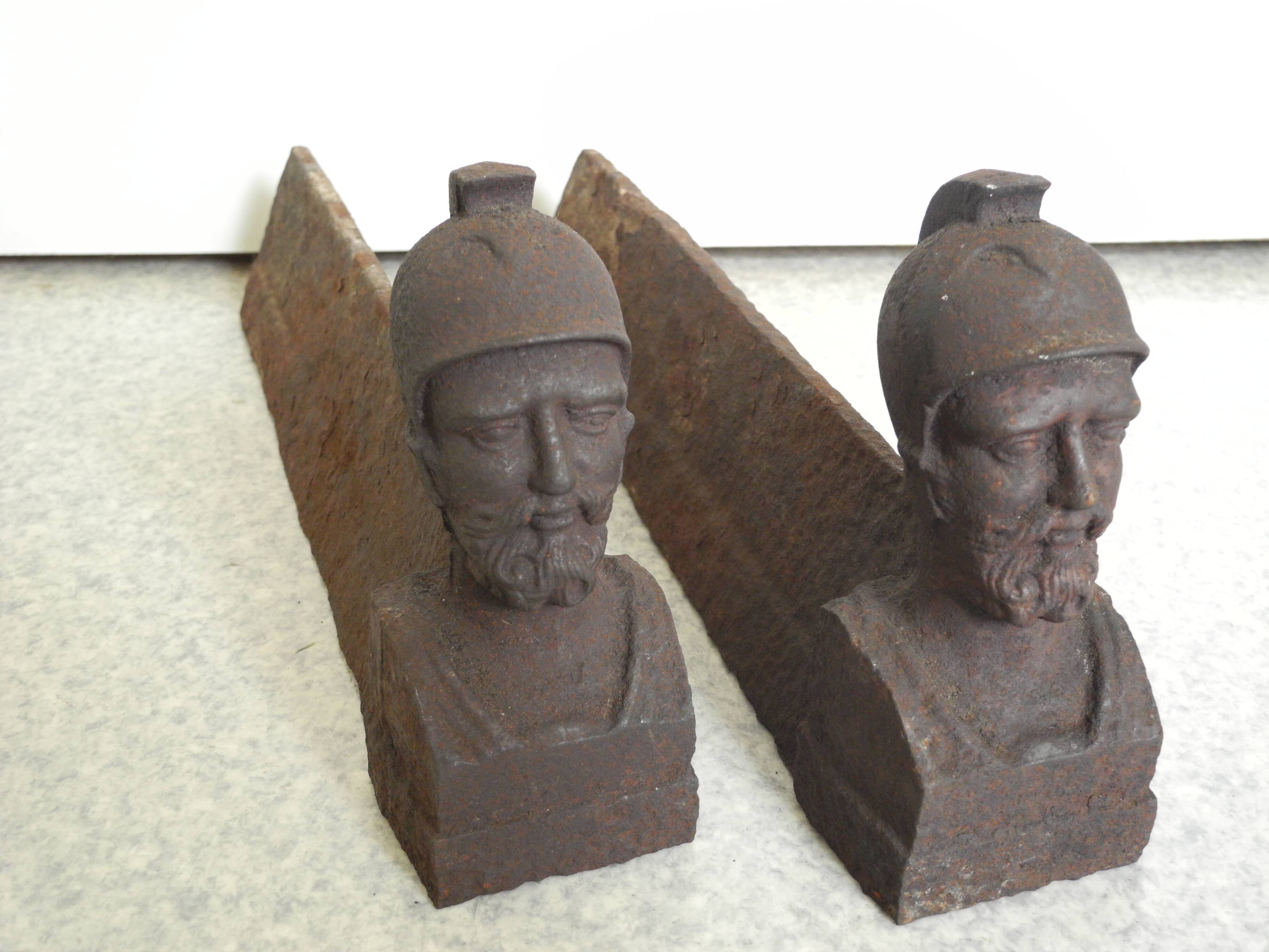chenets anciens fonte XIXe antique french fireplace andirons