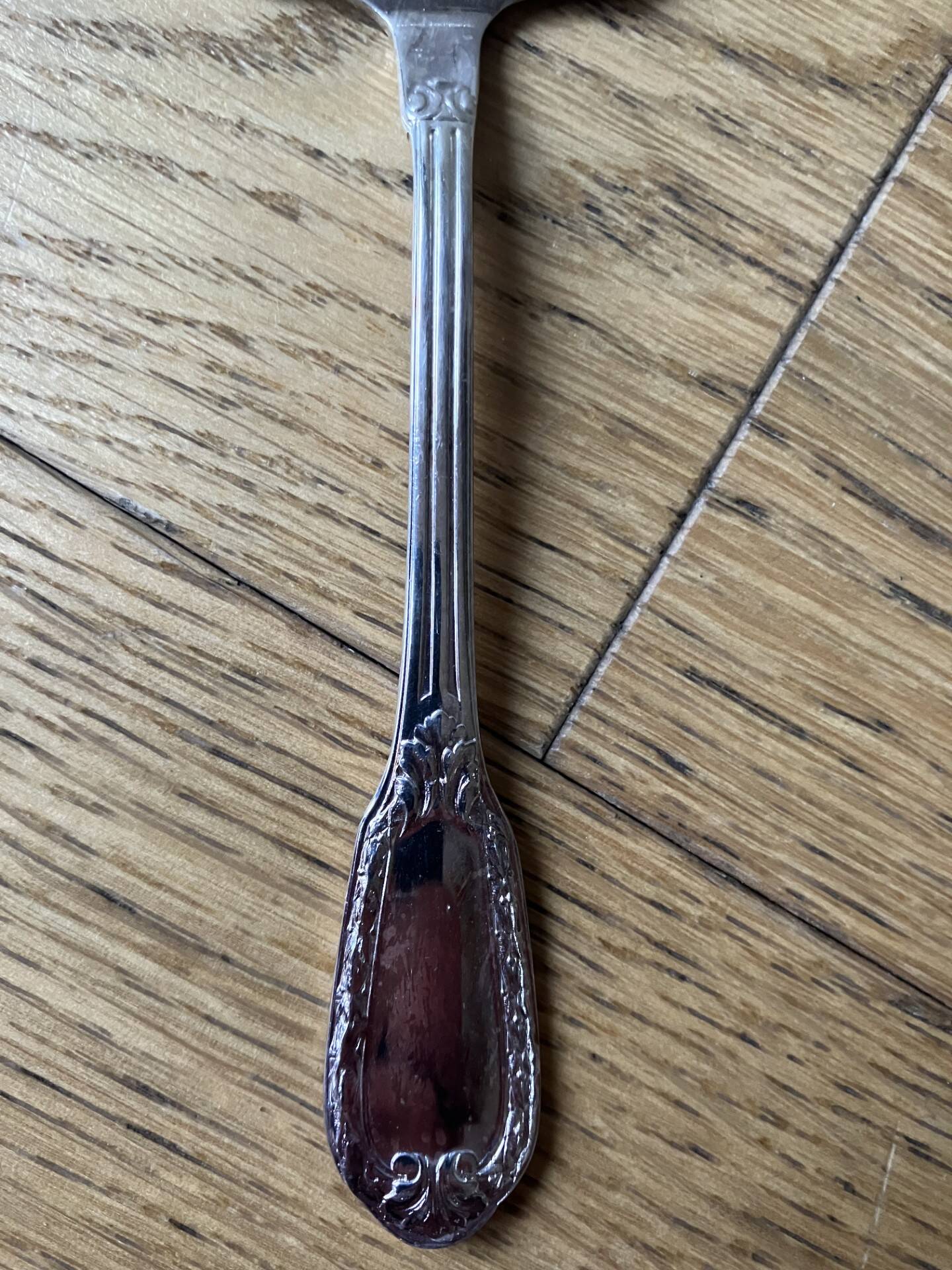 Re-silvered sugar spoon