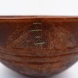 Salad bowl, ethnic wooden bowl