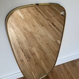 Asymmetrical brass mirror