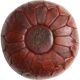 Handcrafted Moroccan Leather Pouf - Handmade - Delivered stuffed - Ottoman, footrest, floor cushion