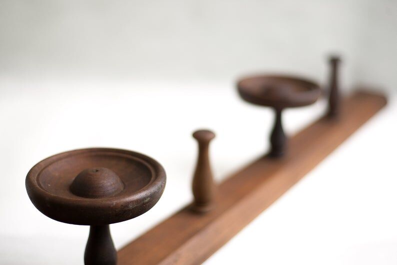Wooden coat rack