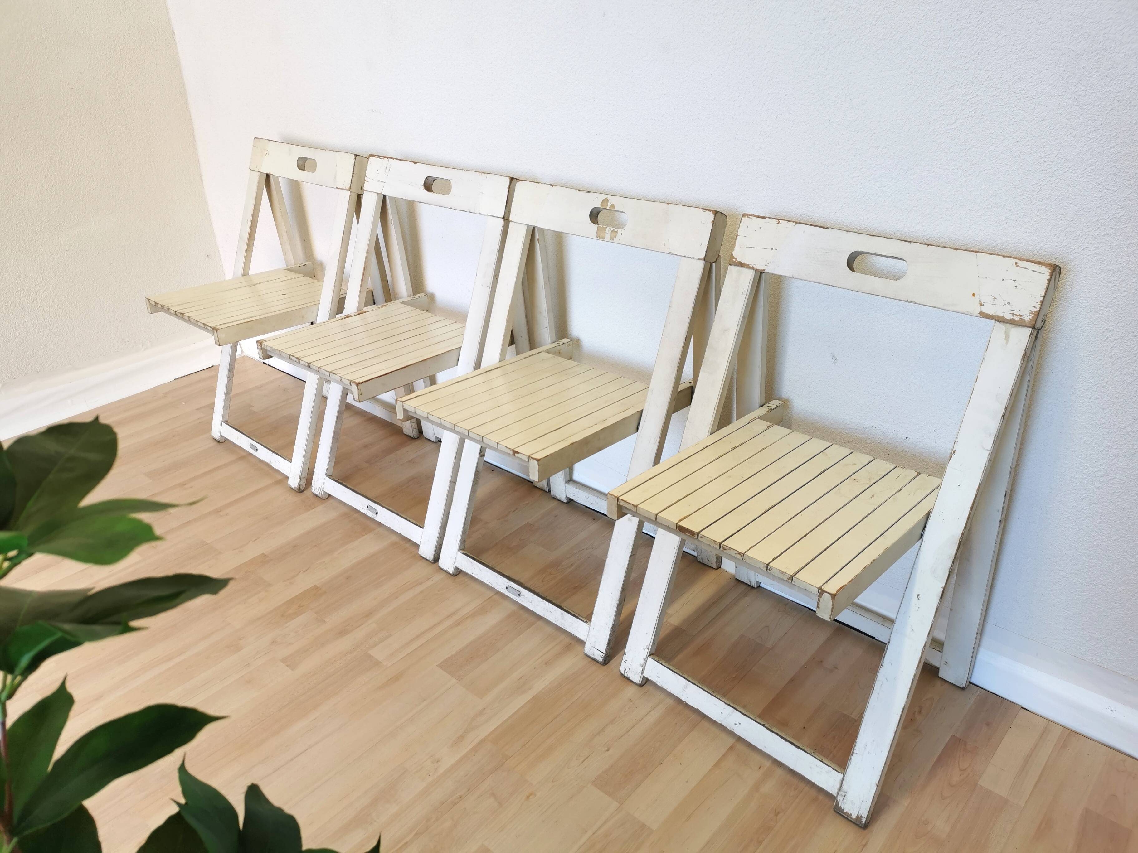 Set of 4 Vintage Trieste Folding Chairs by Aldo Jacober, 1970s