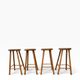 Ensemble de 4 tabourets vintage en bois / tabourets de bar