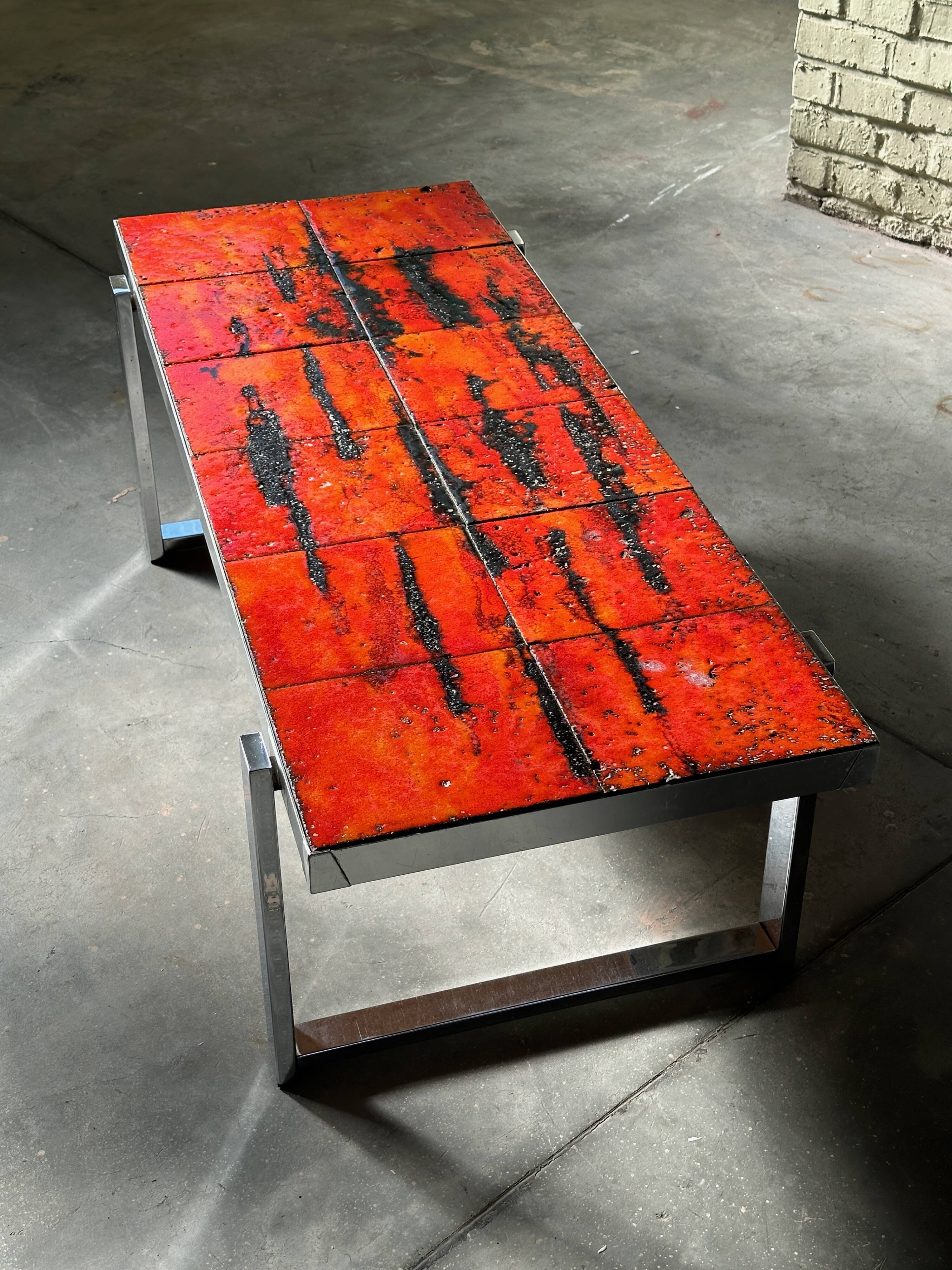 De Nisco 1970s Fat lava coffee table