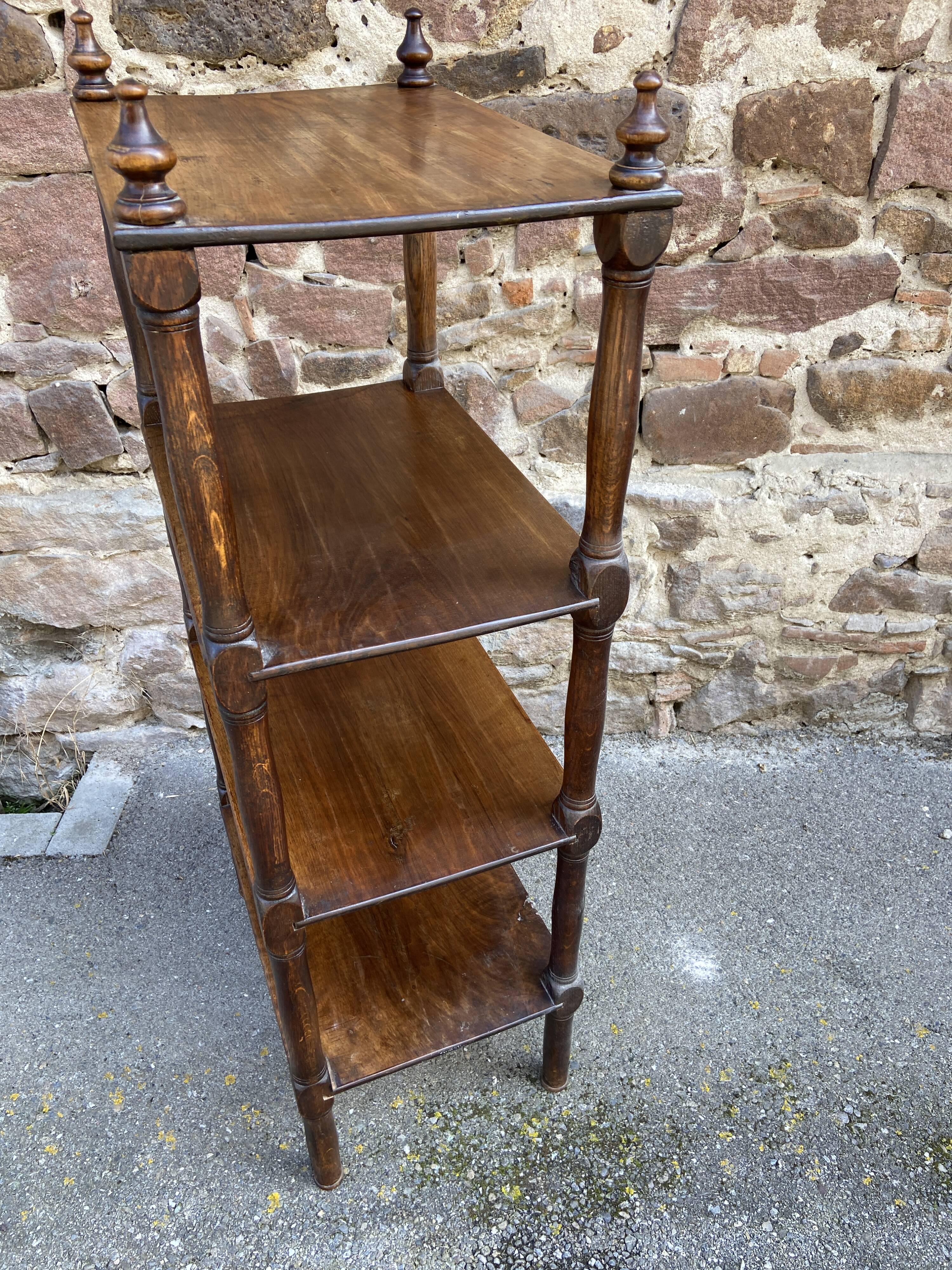 Napoleon III style bookcase shelf in mahogany wood circa 1900