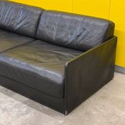 De Sede DS-76 Modular 2-Seater Sofa / Sofa Bed – Black Leather (1970s)