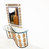 Console and mirror by Mario Giani, 1970s