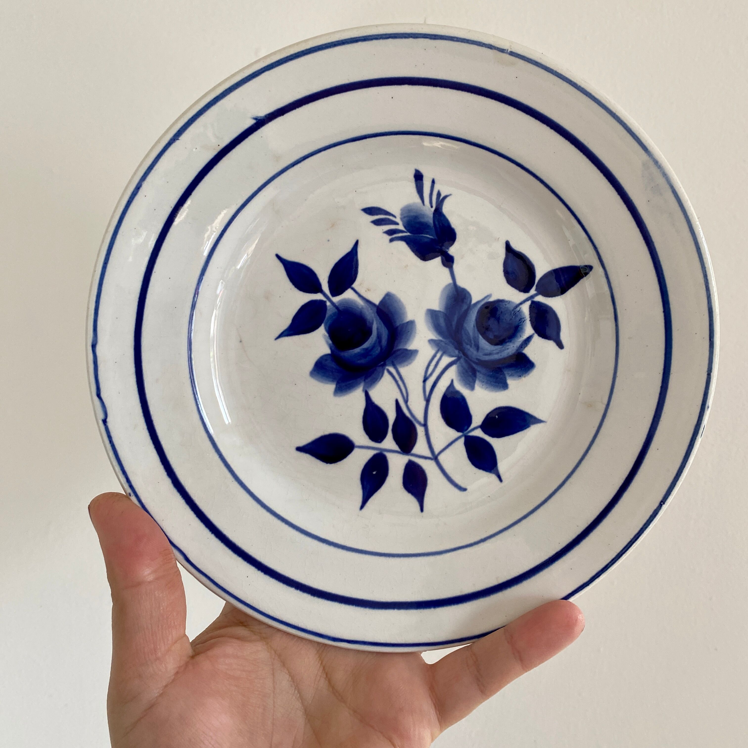 Set of 10 vintage dessert plates Moulin des Loups