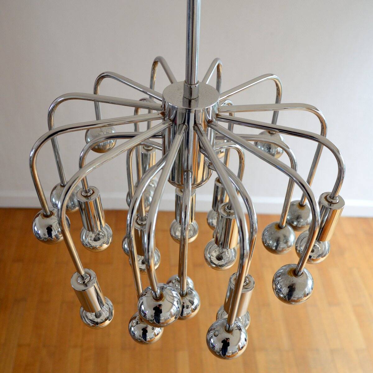 Lustre sputnik space age 9 feux 1970s