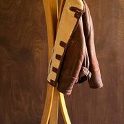 Oak coat rack with three branches