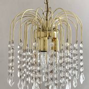 Vintage Italian cascade chandelier with pendants.