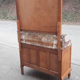 Commode coiffeuse chêne et marbre