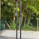 Lampadaire art déco italien doré et vert bleu