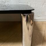 Glass coffee table design 70s