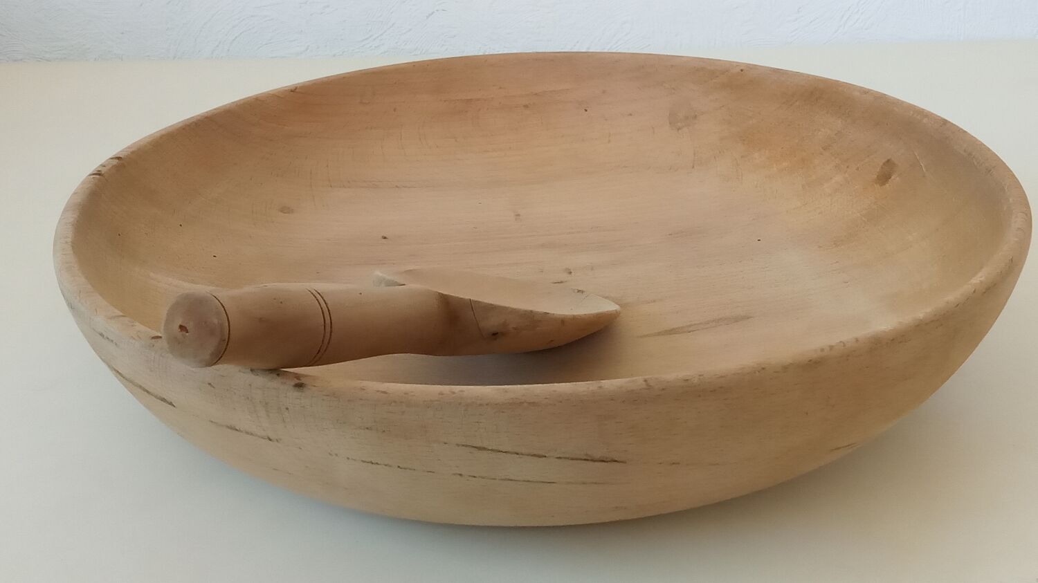 Wooden dish and spoon