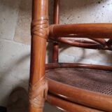 Rattan castor trolley