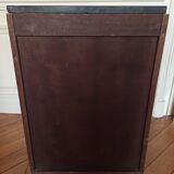 Vintage bedside table from the 30s/40s, walnut, marble