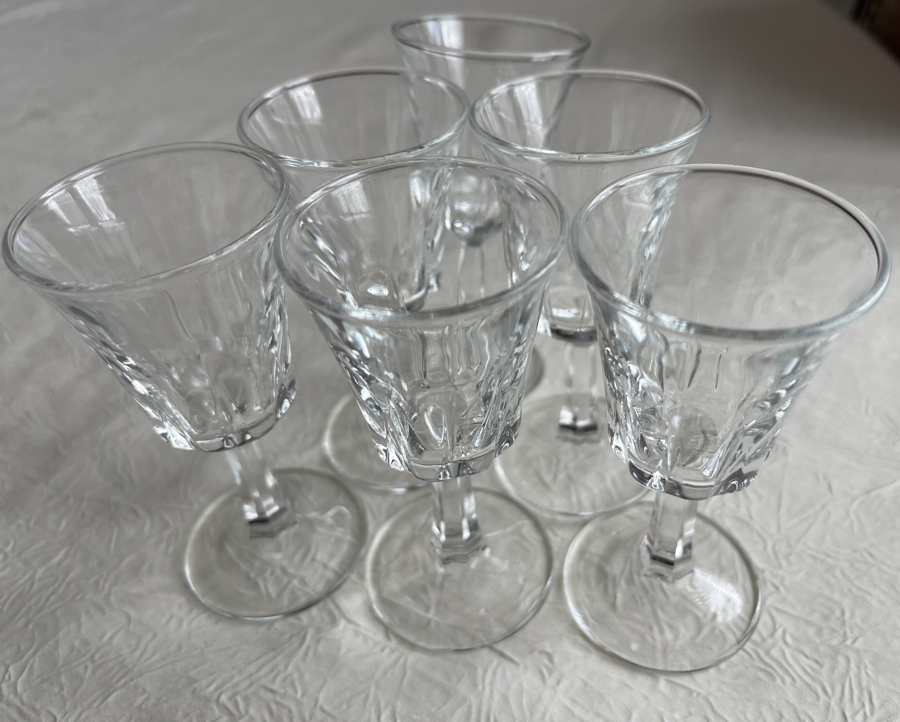 Set of six liquor glasses