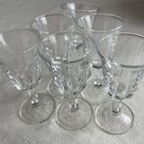 Set of six liquor glasses