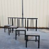 Série de 4 chaises design 1980