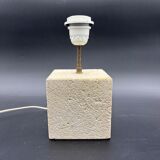 Square lamp foot in natural Gard stone