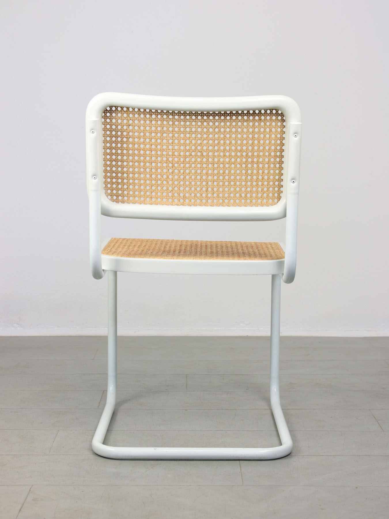 Vintage white B32 Cesca chair by Marcel Breuer, 90s