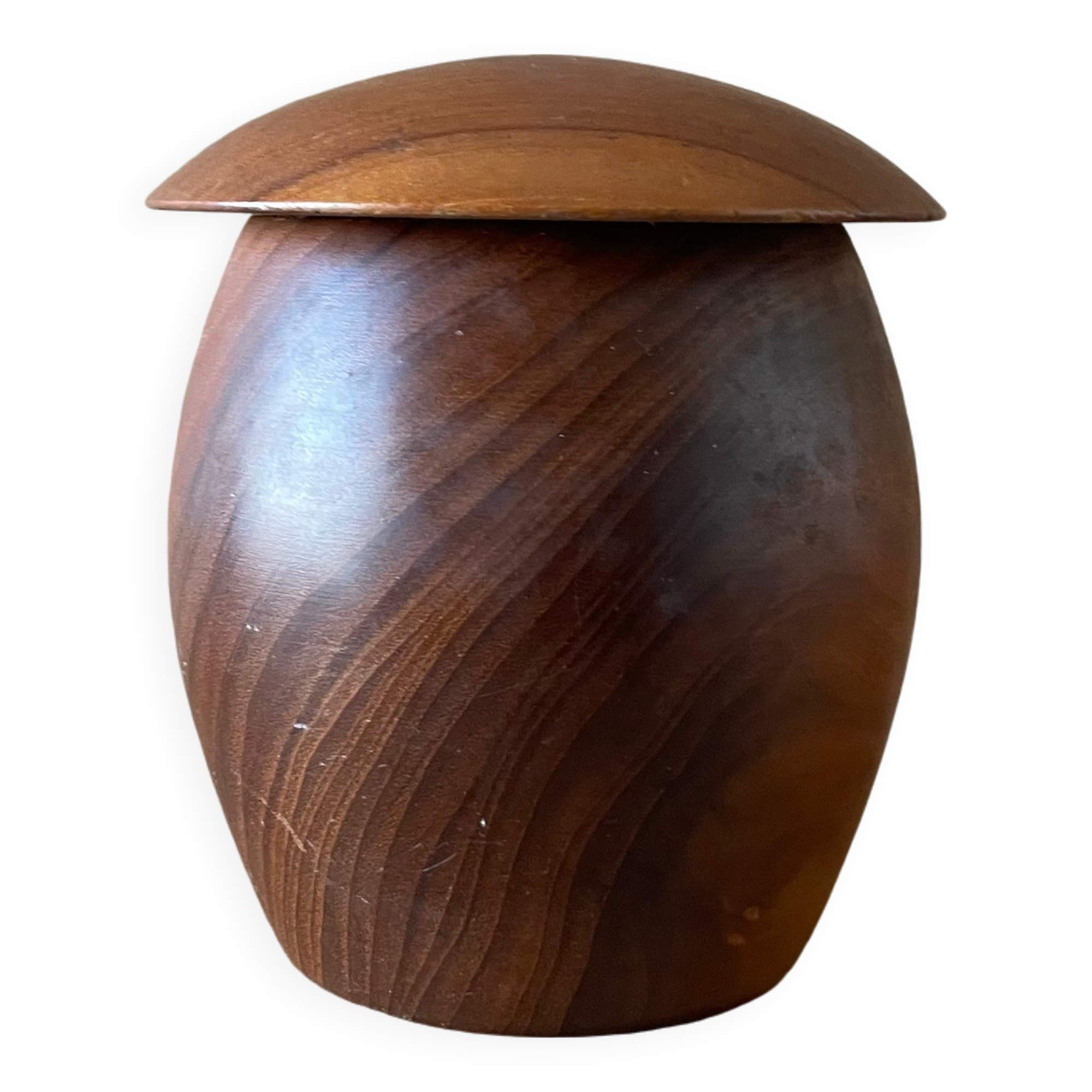 Old turned wooden box