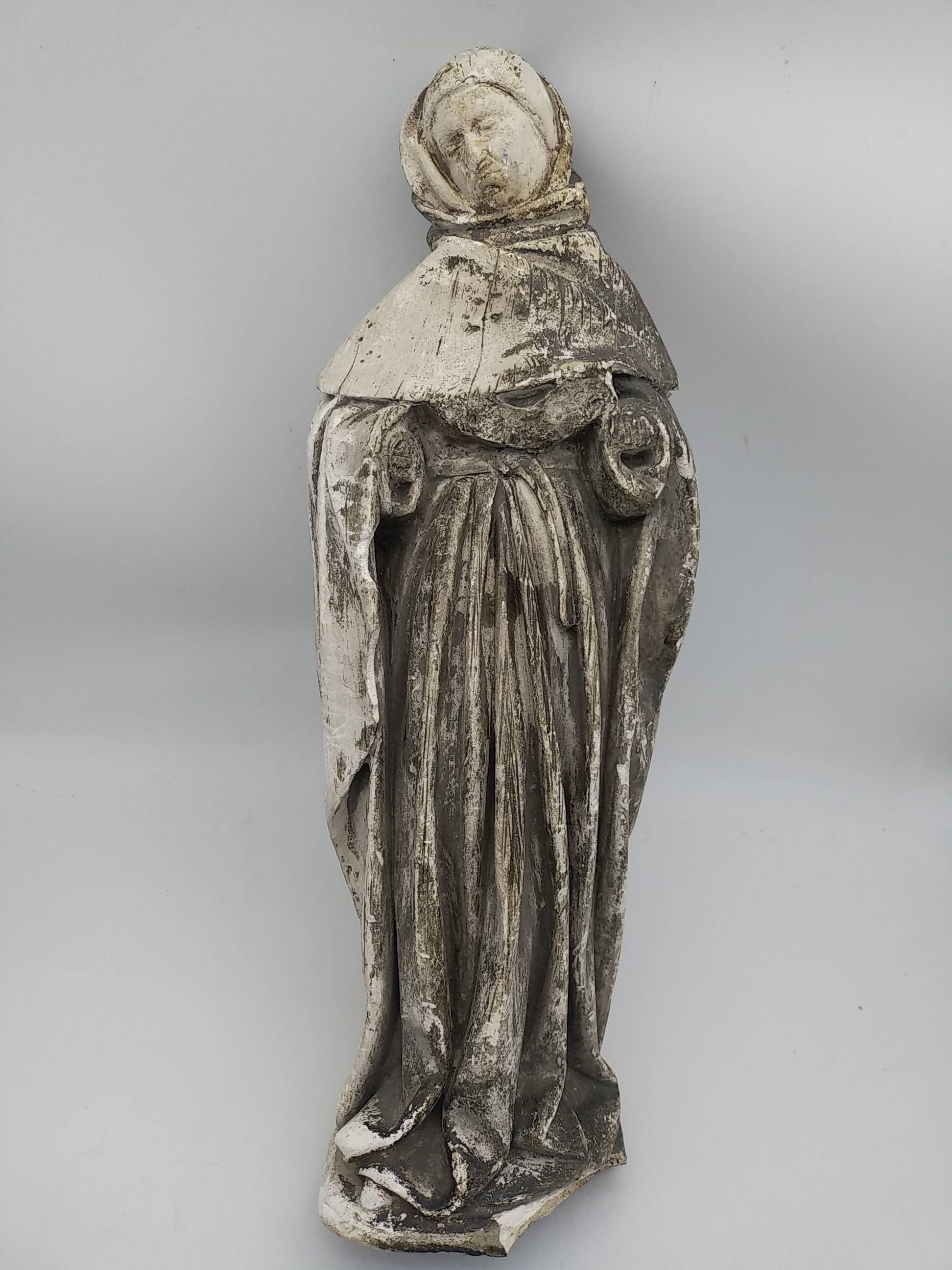 Church statuette. plaster monk. 40 cm.