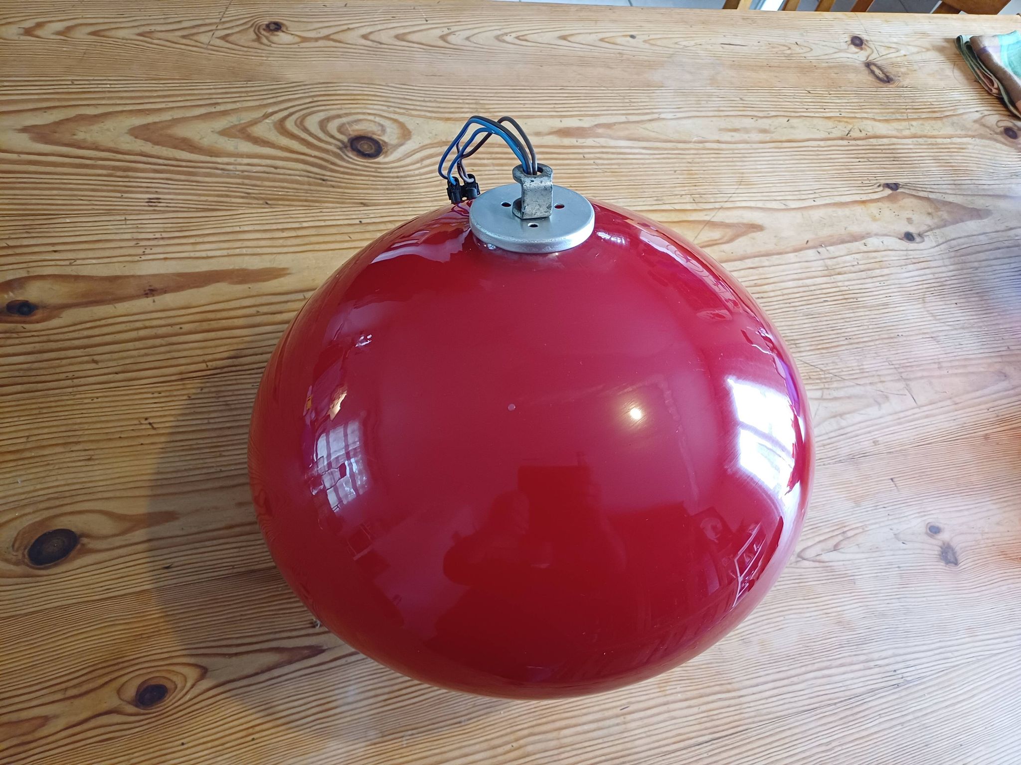 Vintage Opaline Red Pendant Lamp “VIRO”