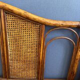 2-seater rattan bed and 2 bedsides