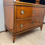 Biedermeier Roll-Top Desk in Cherry Veneer and Brass, 1820