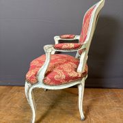 Paire de Cabriolets de Style Louis XV en Hêtre polychrome