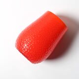 Vase martelé rouge moderne du milieu du siècle : verre suédois Elme Glasbruk, années 1960