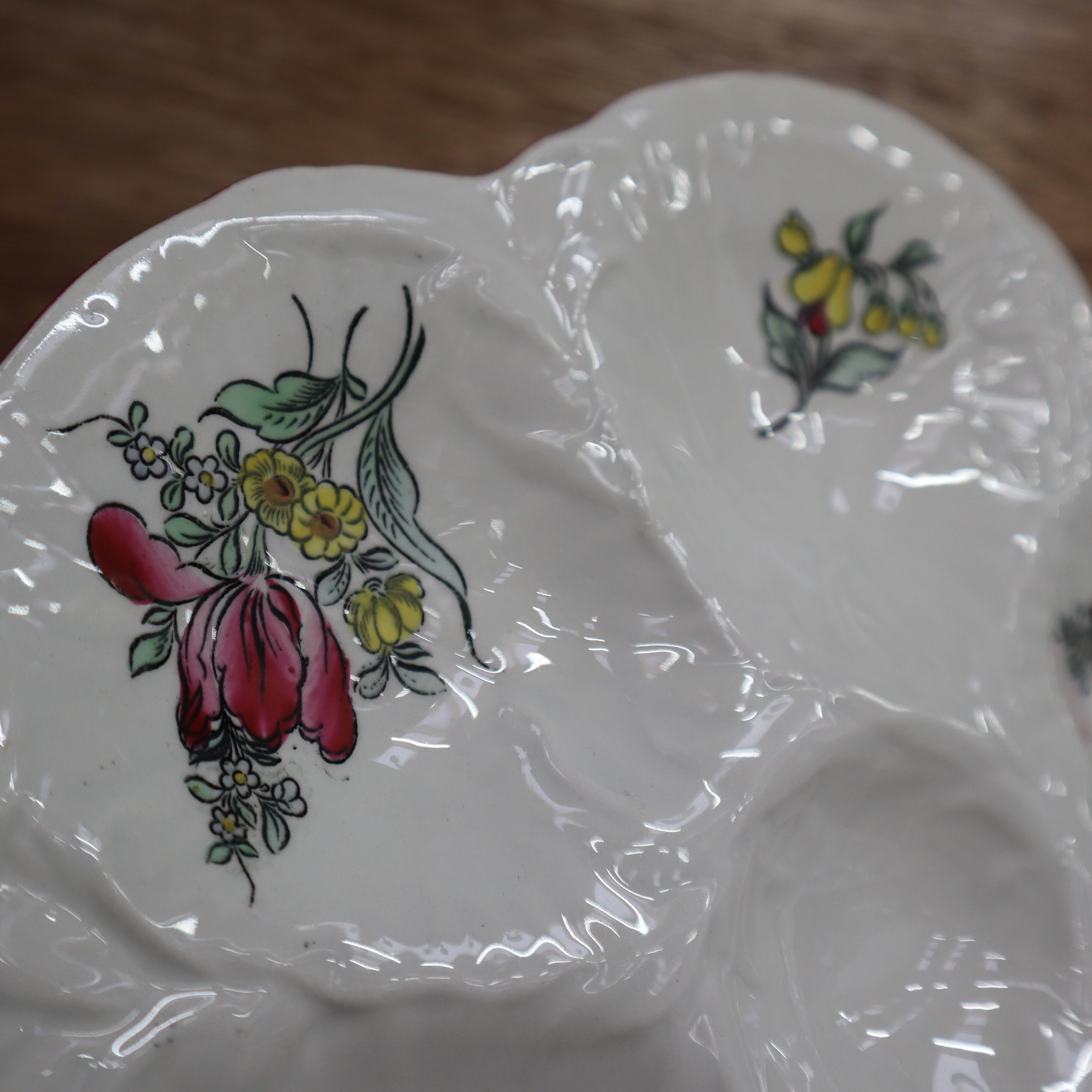 11 Assiettes à huitres/coquillages, modèle "Réverbère" Ket G Lunéville