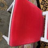 Suite de 6 chaises de style Louis XVI velours rouge