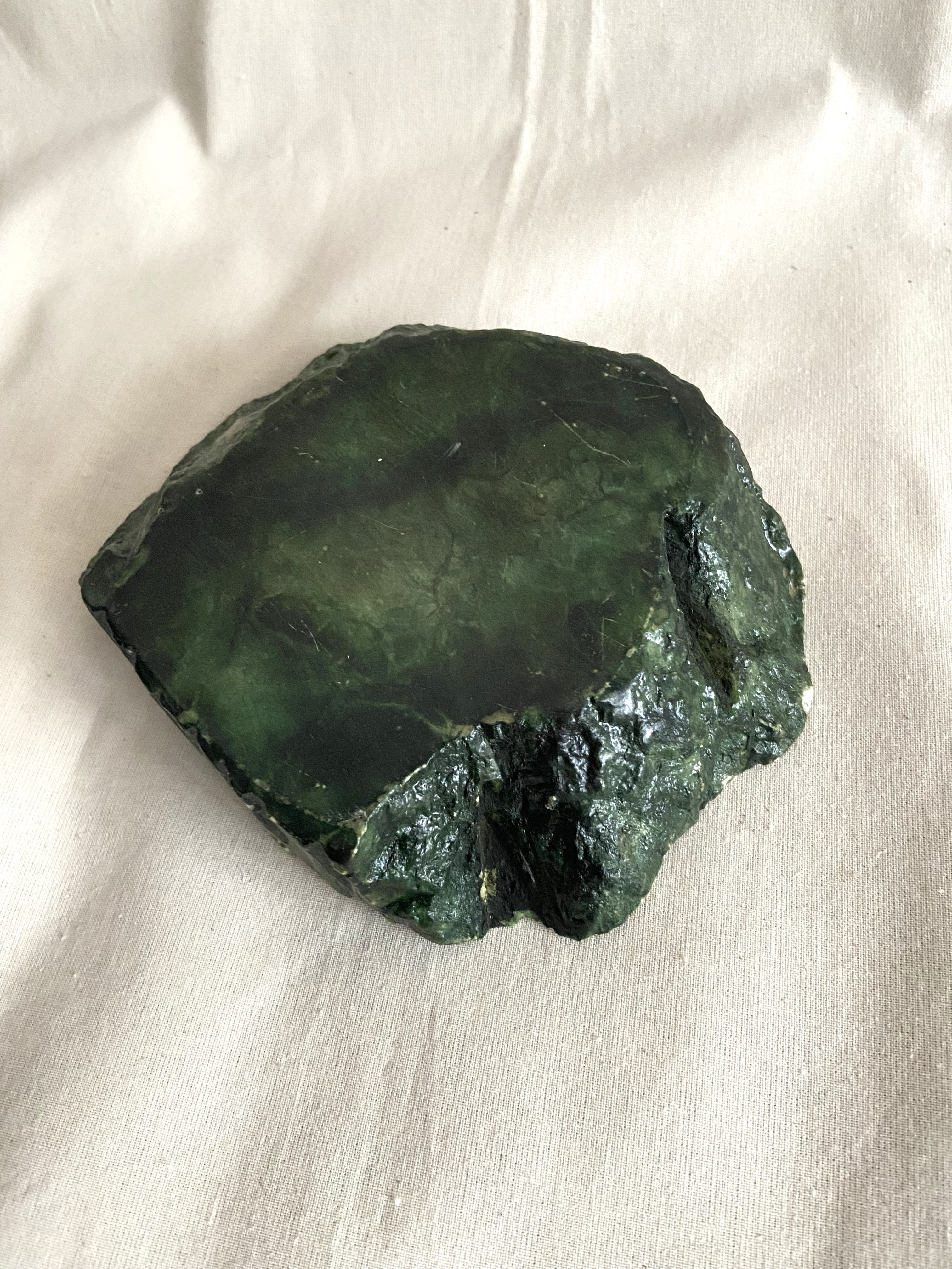 Green alabaster ashtray