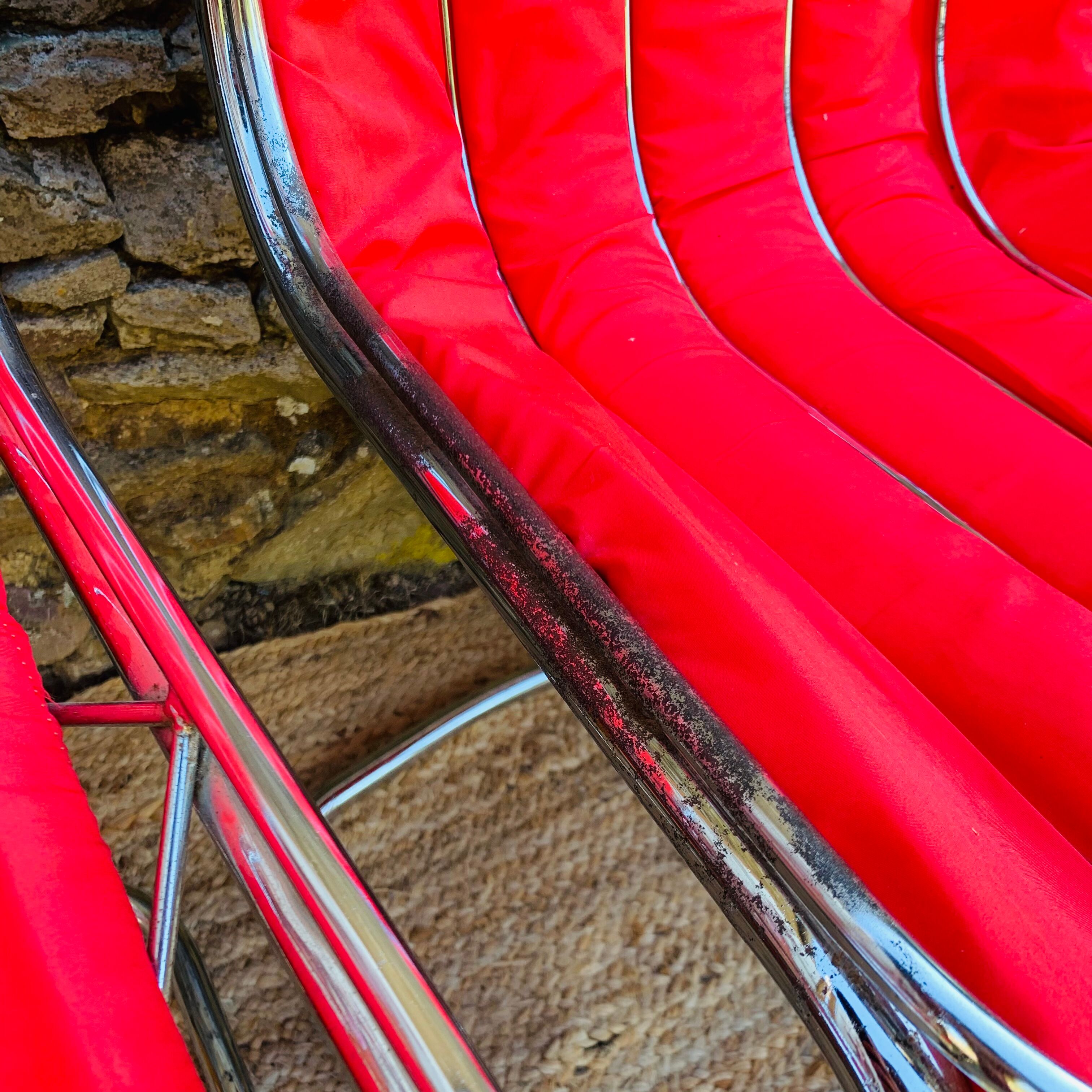 Set of 4 chairs metal Italian design