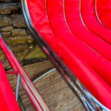 Ensemble de 4 chaises métal design italien
