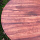 Antique cherry wood farmhouse table with rounded ends