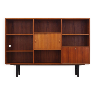 Bibliothèque en teck, design danois, années 1970, production : Danemark