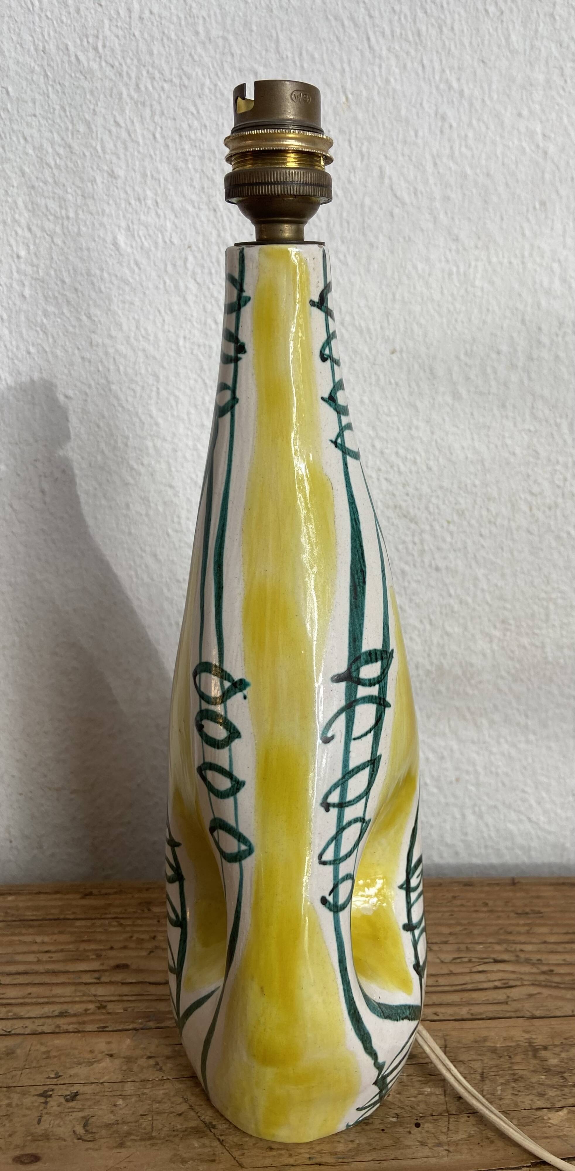 1960s ceramic lamp base