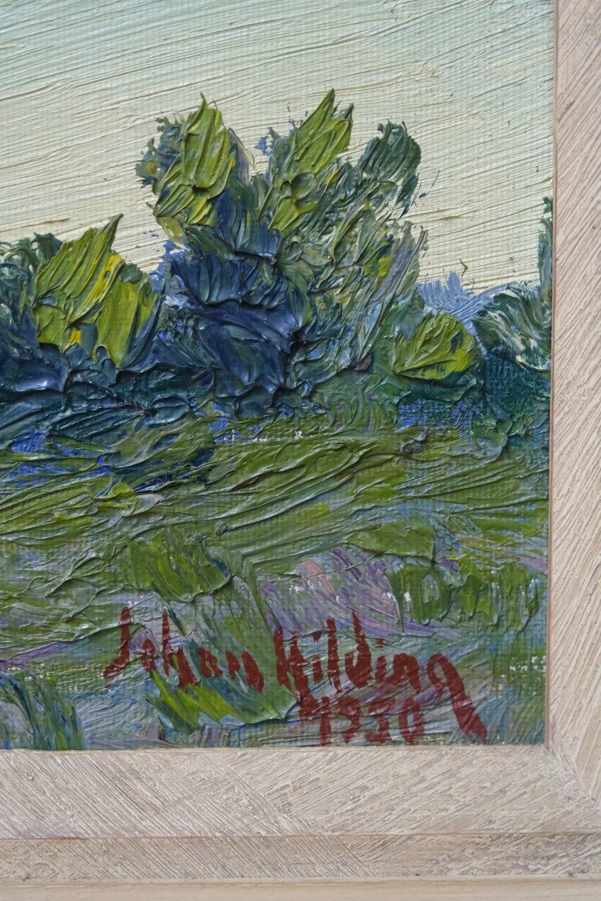 Johan Hilding Hägleby (1900-1981), Swedish Modern Painting, 1950, Oil on Canvas, Framed