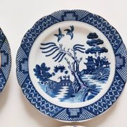 Set of 6 English porcelain dessert plates