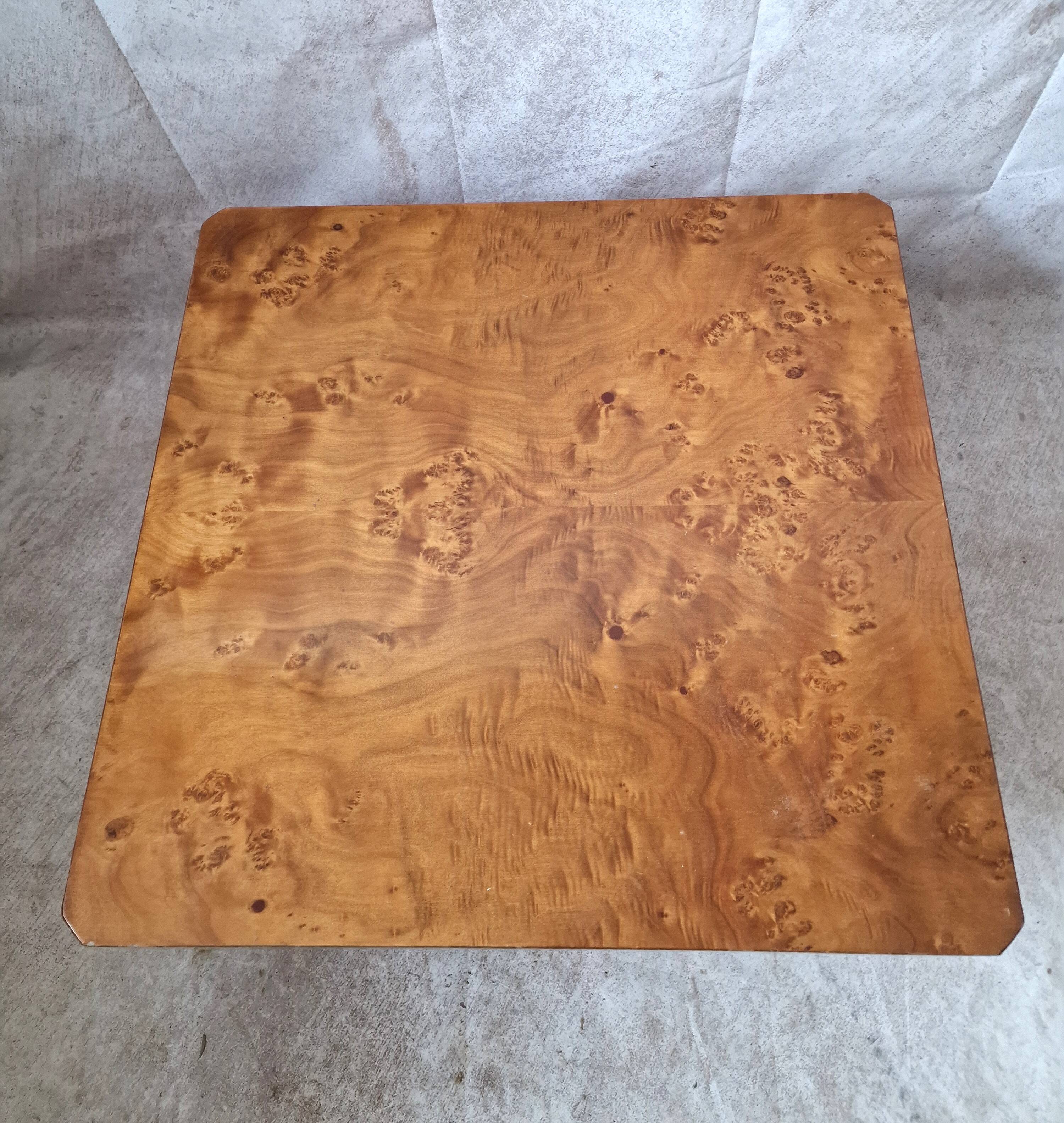 square elm burl coffee table