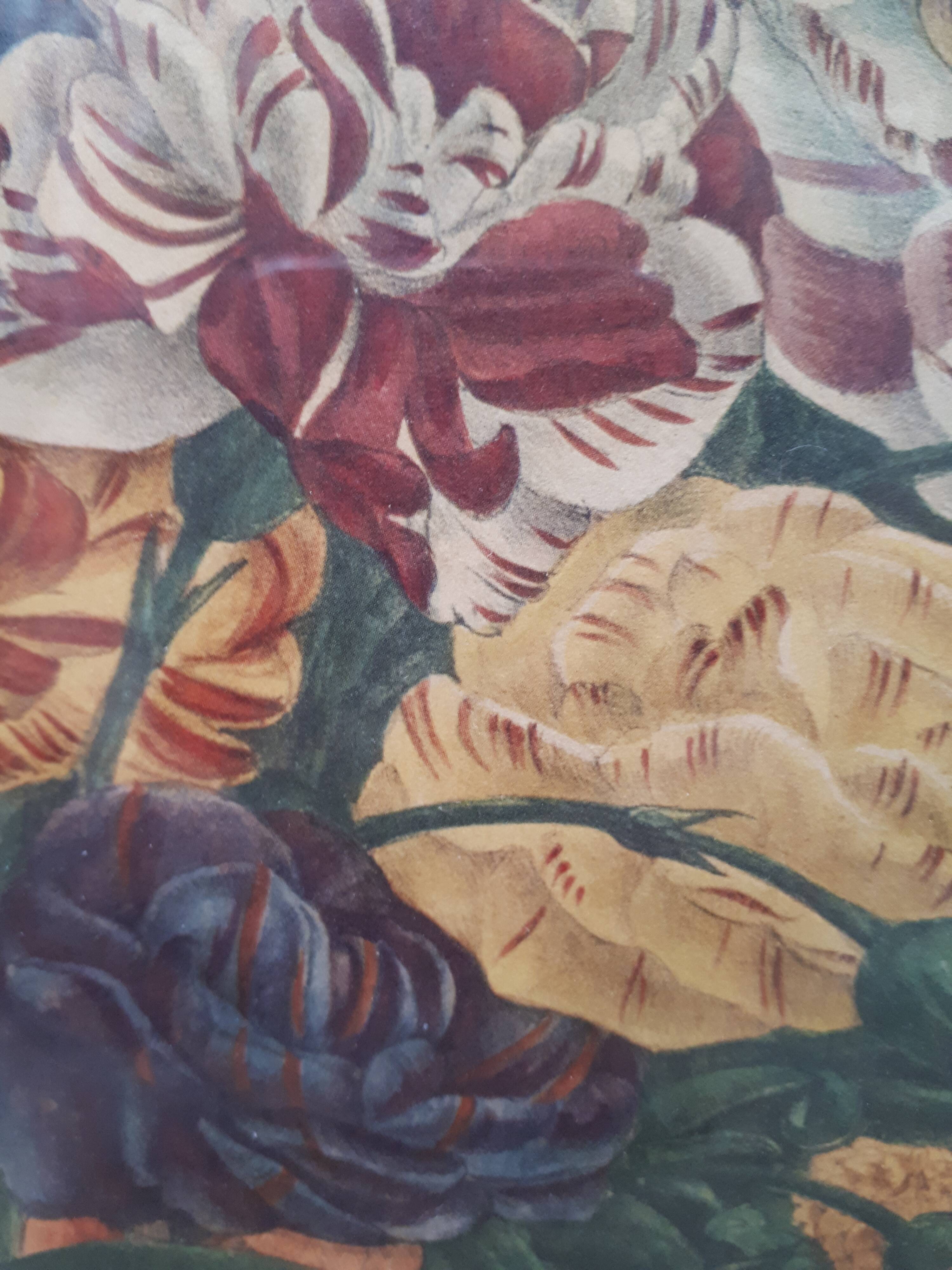 Poster ancient botanical flowers